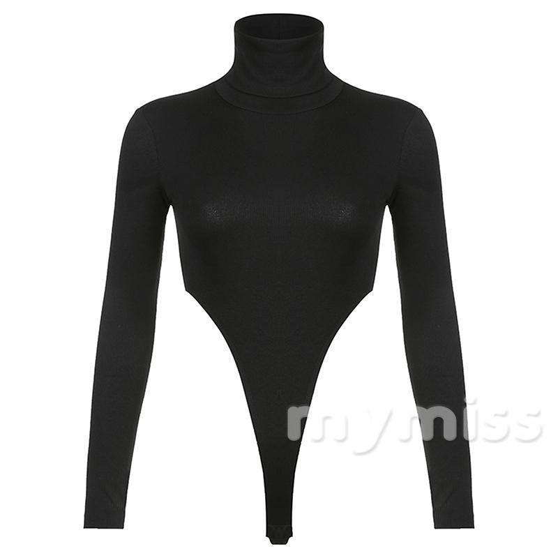 Bodysuit tay dài cổ rùa màu trơn màu đen/xám/trắng cho nữ
 | BigBuy360 - bigbuy360.vn