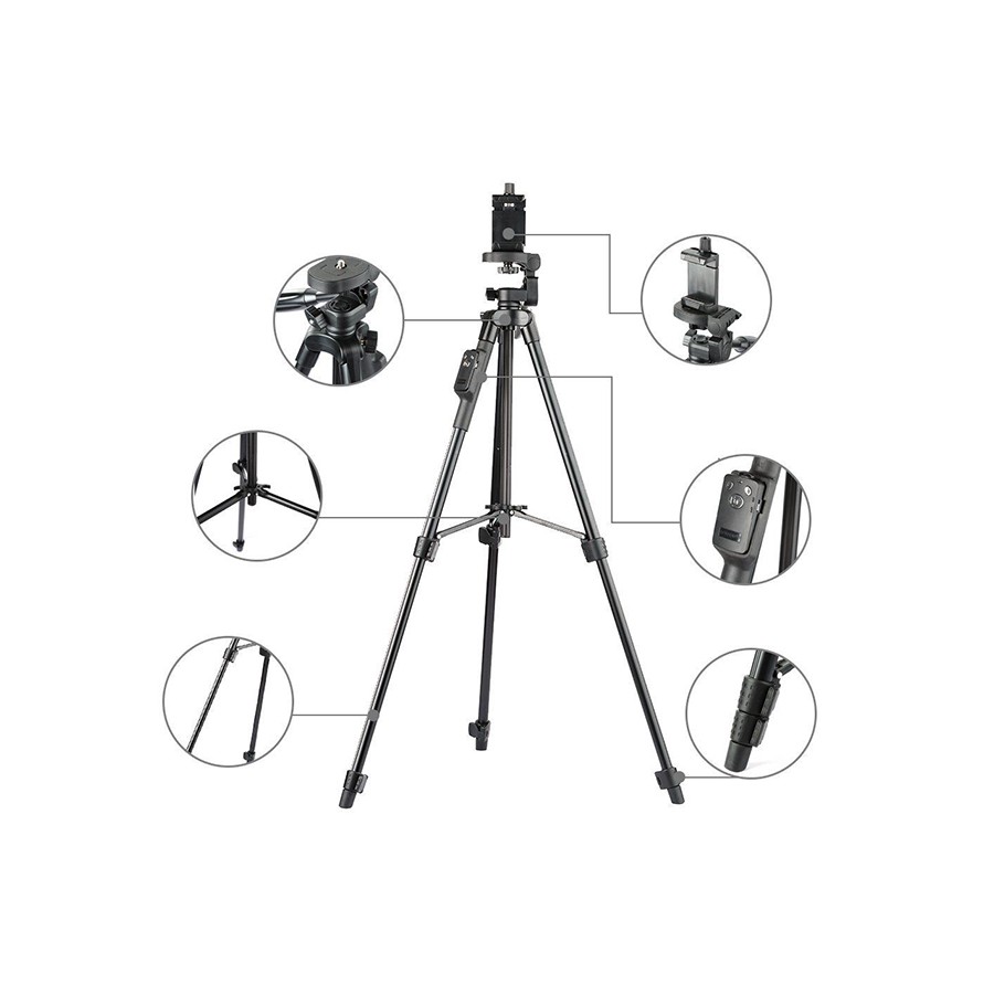 [Mã ELFLASH5 giảm 20K đơn 50K] [CỰC RẺ] GẬY CHỤP HÌNH TRIPOD 3 CHÂN YUNTENG VCT 5208