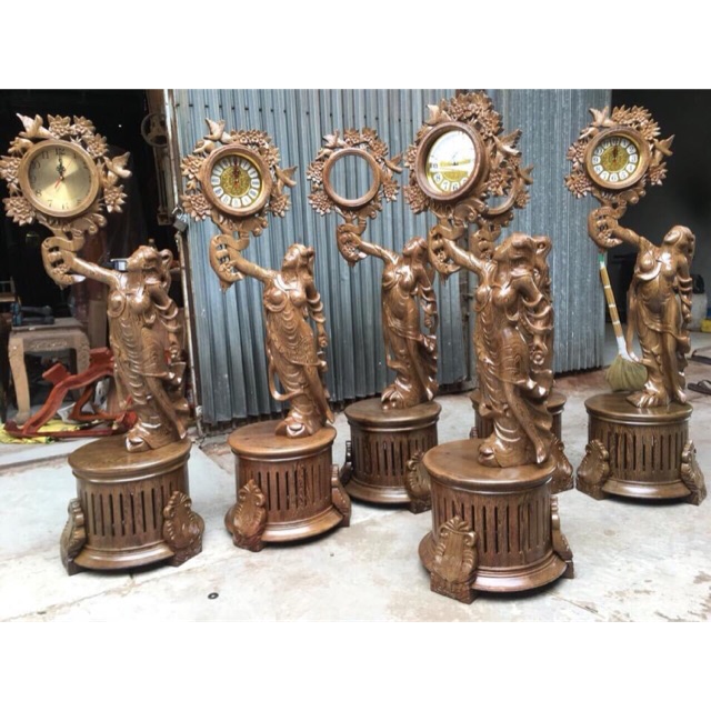 ☘️ đồng hồ gỗ mun đuôi công