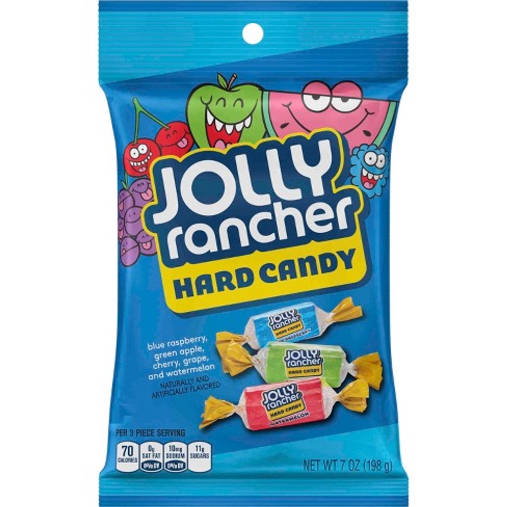 Kẹo Cứng Trái Cây JOLLY RANCHER Assorted Fruit Flavored Hard Candy Gói 198g (7 Oz.)