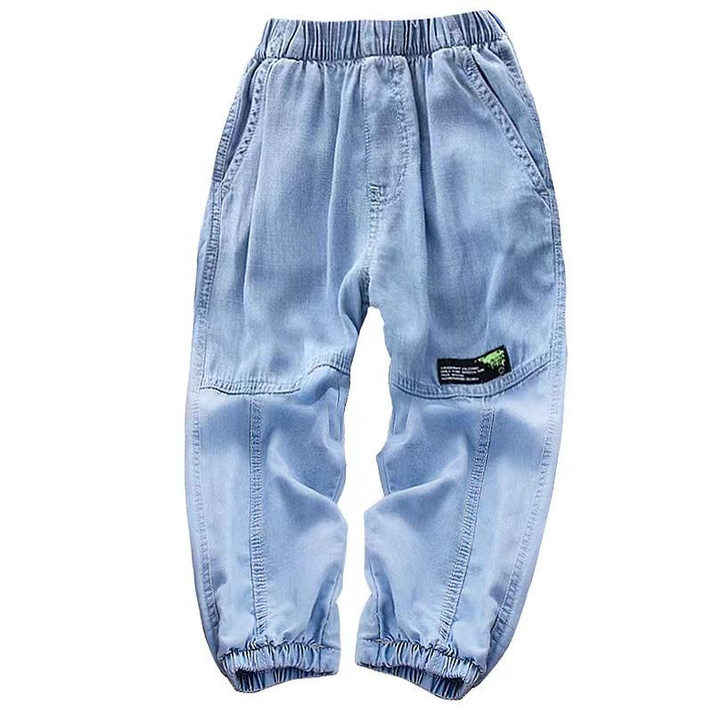 Quần Jean Dài Dáng Rộng Chống Muỗi Thời Trang Xuân Hè Cho Bé Trai