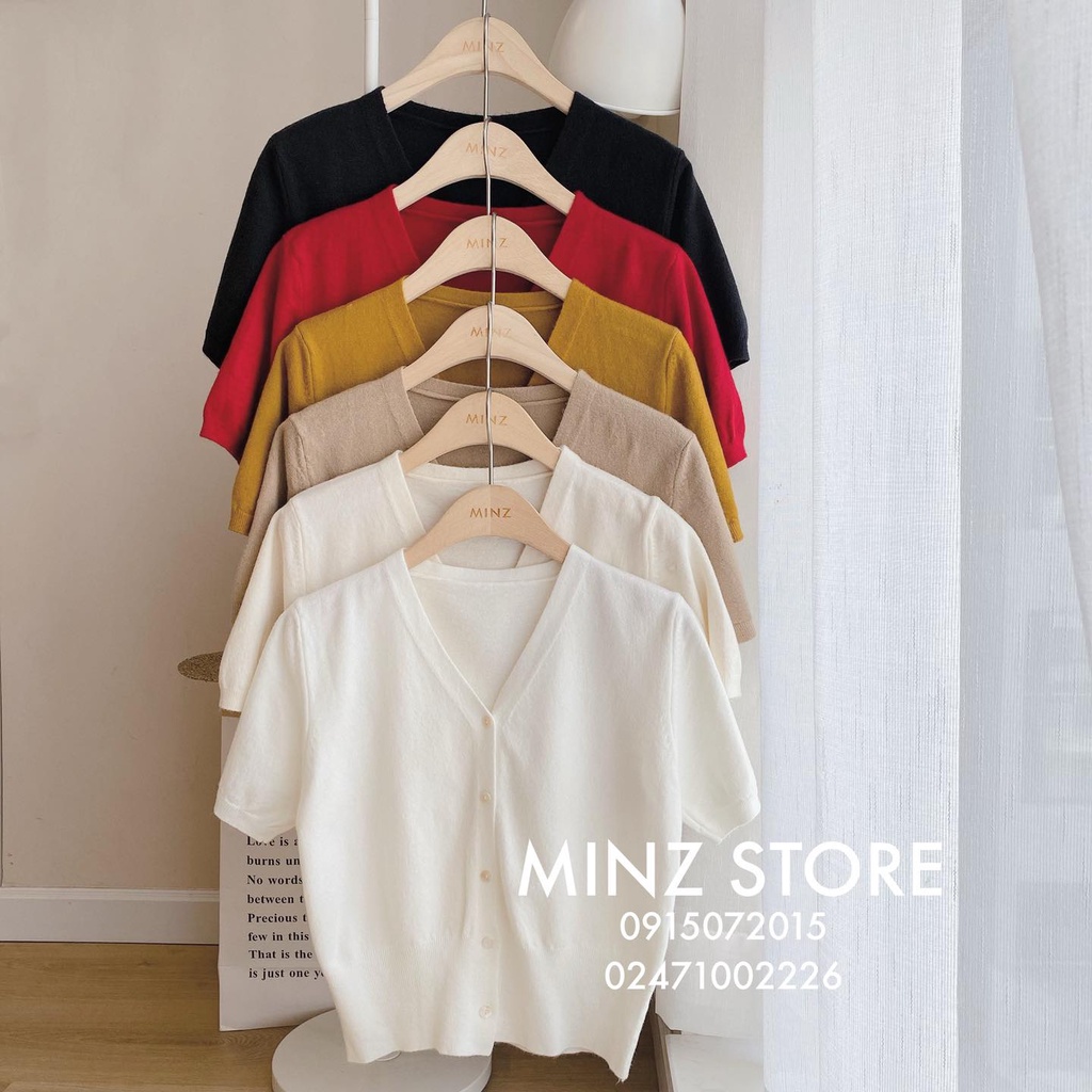 Cardigan cổ tim cộc tay #2152