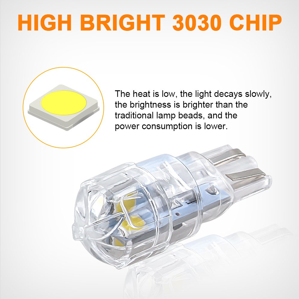Đèn LED 8 Bóng W5W T10 194 168 3030 DC 12V 5W Cho Xe Hơi
