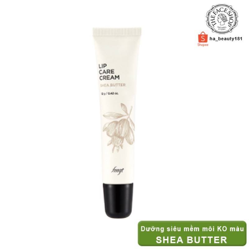 Dưỡng môi không màu SHEA BUTTER CREAM The Face Shop