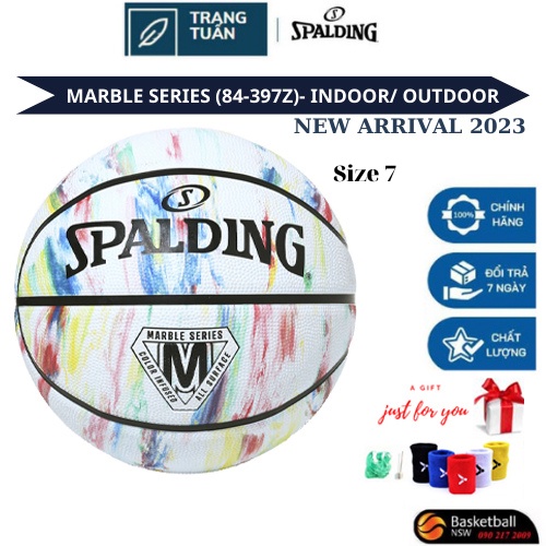 Quả Bóng Rổ Spalding Marble Series (84-397Z)- Indoor/ Outdoor size 7
