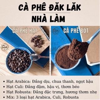 Cà Phê Nguyên Chất - Rang tay, chế biến thủ công - Robusta