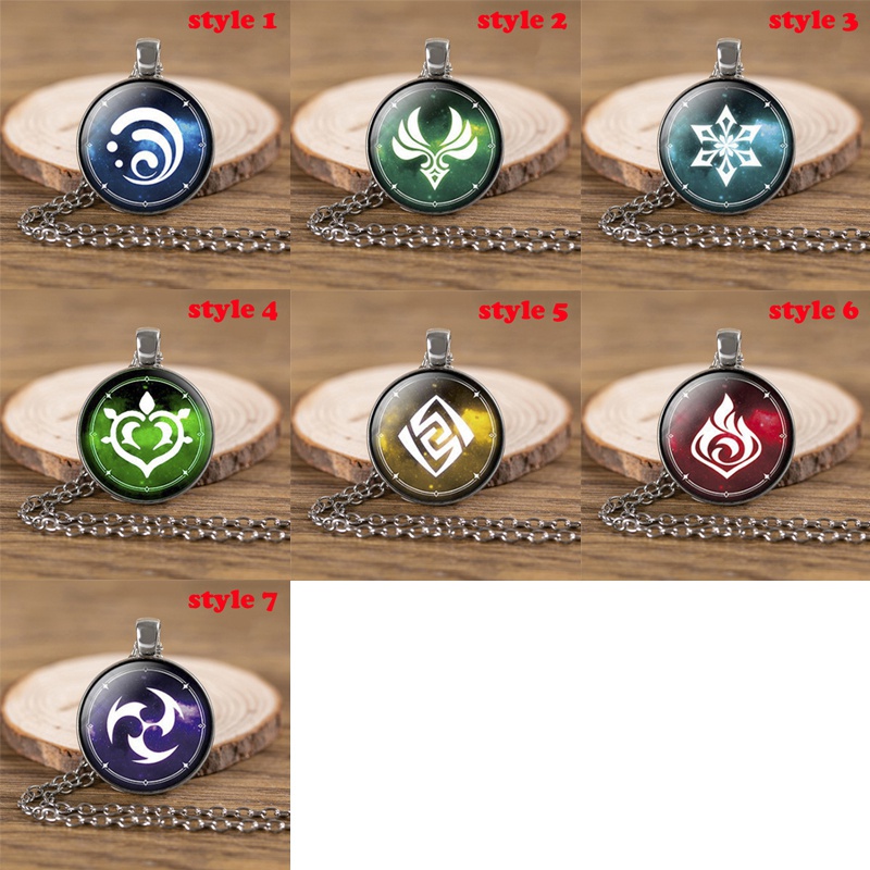 Vòng cổ Phối Mặt Hình Mắt Thần Zhongli Xiao Keqing Trong Game Genshin Impact