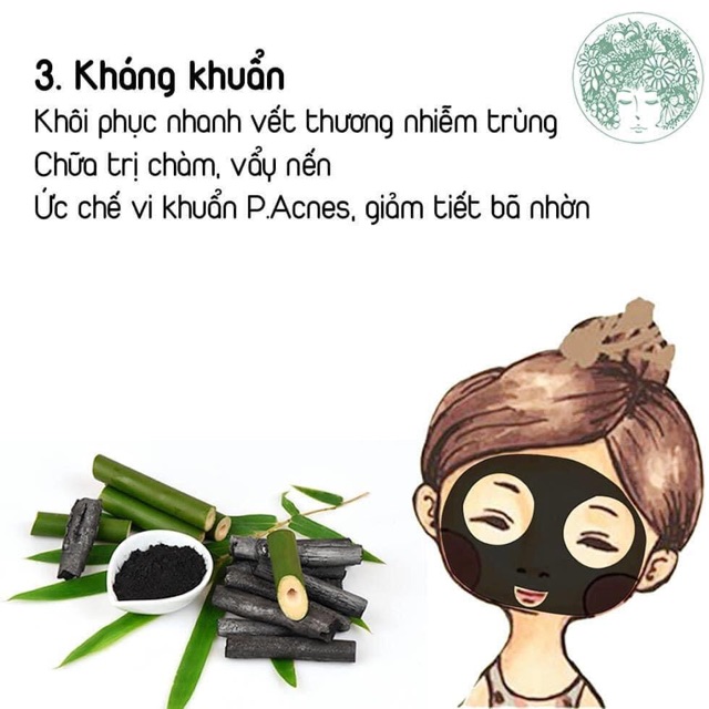 Bột than tre hoạt tính 100% Organic - trắng răng, thải độc tố cho da , Bột thiên nhiên handmade