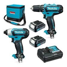 CHÍNH HÃNG - Bộ Combo máy khoan và máy bắt vít dùng pin 12V Makita CLX228S