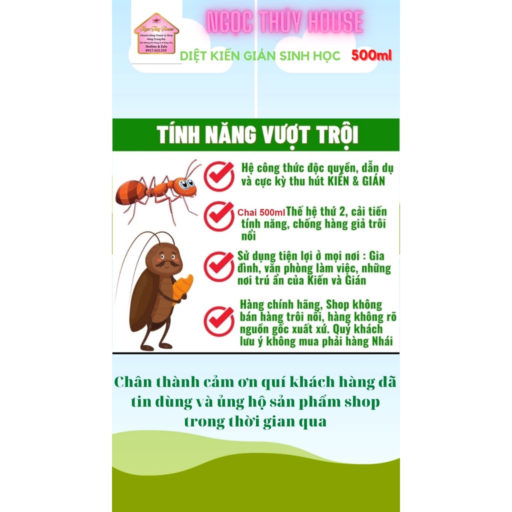 CHAI XỊT KIẾN GIÁN sinh học