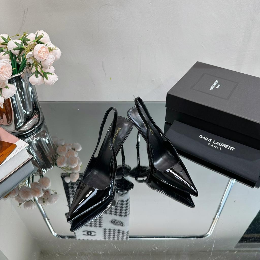 Giày cao gót da thật thời trang cao cấp Saint Laurent YSL phong cách sang trọng, thời thượng