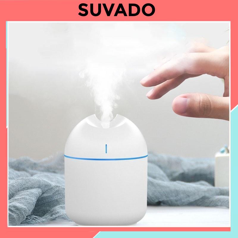 Máy phun sương tạo ẩm mini khuếch tán tinh dầu cho phòng ngủ, điều hòa 200ml cầm tay cắm USB giá rẻ 9801 SUVADO