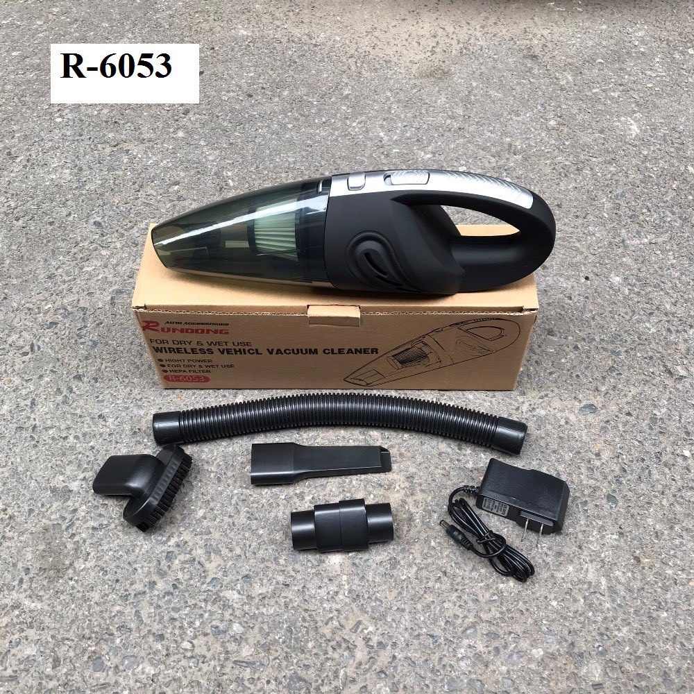 Máy hút bụi cầm tay mini không dây⚡️𝐅𝐑𝐄𝐄𝐒𝐇𝐈𝐏⚡️ R6053 bản Adapter - Hút bụi gia đình và xe hơi -Hút cực mạnh- BH 1 năm!