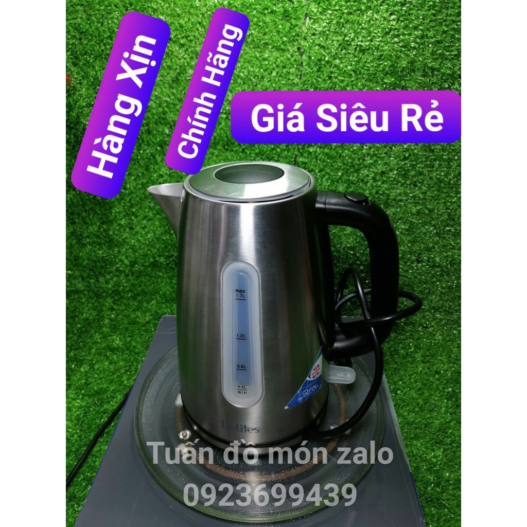 {follow-500k} Bình đun siêu tốc Delites 1.7 lít K014QN (hàng chính hãng đã dùng )