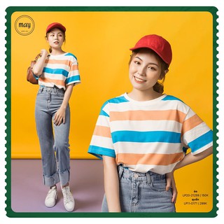 Áo phông oversize kẻ #9009