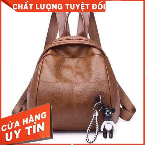 [Tặng kèm gấu] Balo Da PU mềm chất da đẹp