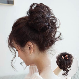 Tóc búi rối xoăn lơi Hàn Quốc Tóc búi giả Xoăn