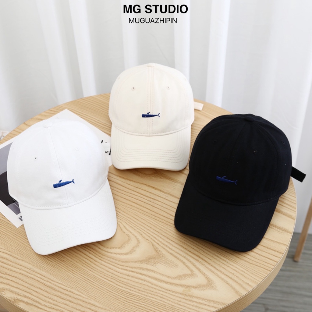 Mũ Lưỡi Trai MG STUDIO Thêu Chữ Small fish in simple strokes Thời Trang Năng Động
