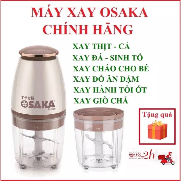 Máy xay sinh tố đa năng OSAKA 750ml, máy xay Osaka mini say thịt cá đồ ăn dặm cho bé thực phẩm cua gia vị tỏi ớt