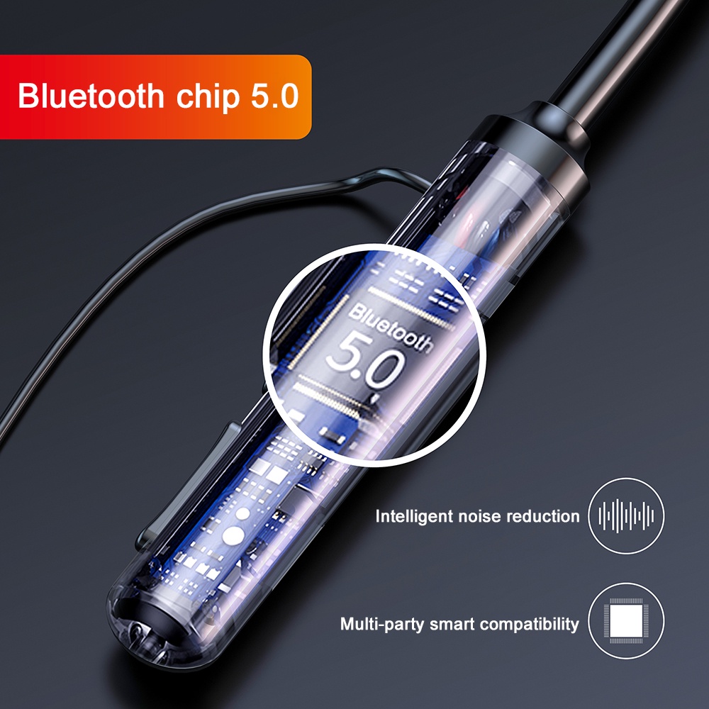 Tai Nghe Bluetooth 5.0 Đeo Cổ Có Mic Cho táo Android