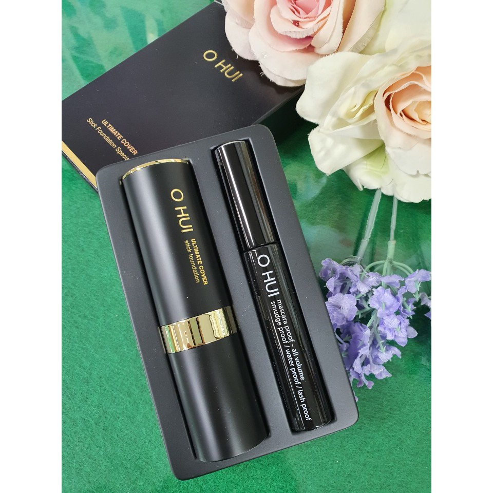 Kem nền che khuyết điểm & chống nắng dạng thỏi Ohui (Ohui Ultimate Cover Stick Foundation special set) 2 sp_Mascara