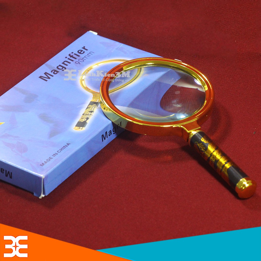 Kính Lúp Cầm Tay Magnifier X4 Tiện Lợi Mạ Vàng