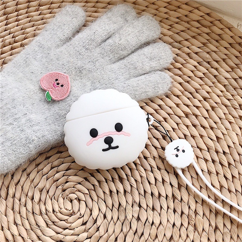 Bọc tai nghe airpods bichon poodle