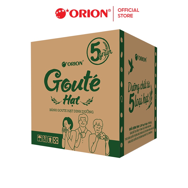 Combo 4 hộp bánh Orion Goute Hạt dinh dưỡng (316,8g x 4)