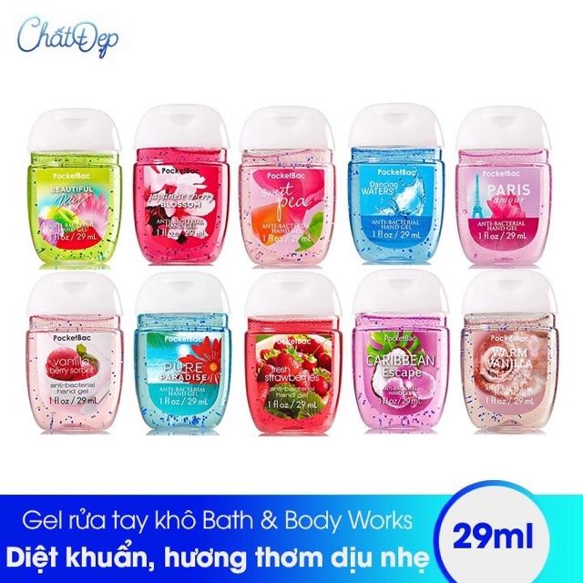 Nước rửa tay khô Bath &amp; Body Works 29ml (giao mùi ngẫu nhiên)