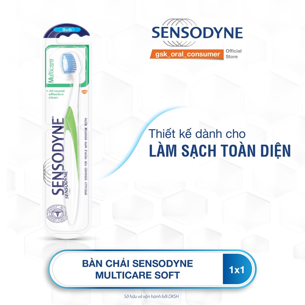 Bộ 3 Bàn chải đánh răng Sensodyne Multicare Soft
