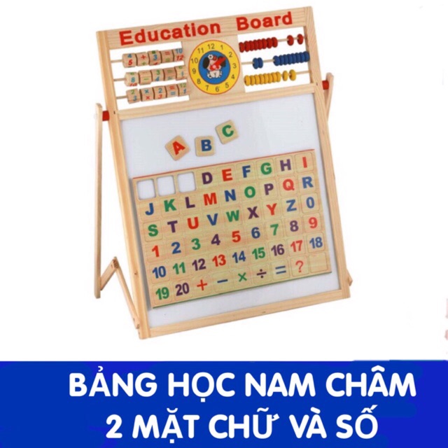 Bảng nam châm 2 mặt chữ số cho bé