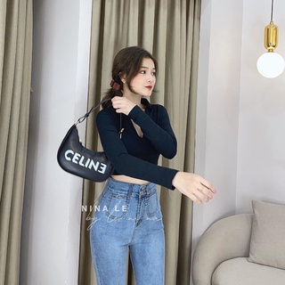 Áo crop cổ bẻ (+hình thật)