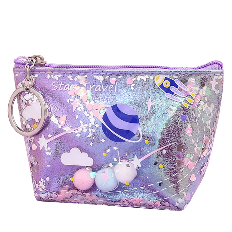 Túi Đựng Bút / Mỹ Phẩm Lấp Lánh Tiện Dụng Mang Theo Du Lịch