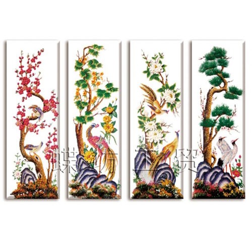 Tranh thêu tứ quý 222496