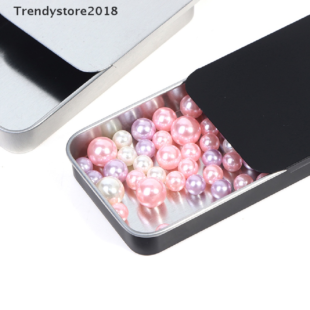 1 hộp đựng tiền xu bằng thiếc nhám có nắp trượt 2018