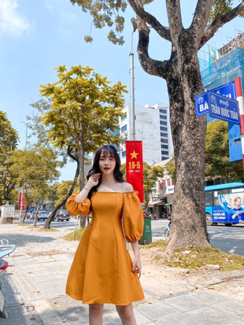 [Mã FAGREEN1505 giảm tới 30K đơn 99K] Đầm trễ vai tay lỡ | BigBuy360 - bigbuy360.vn