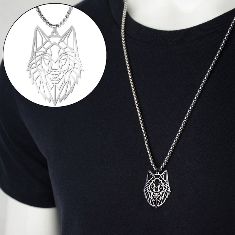 Dây Chuyền Mặt Sói Bằng Thép Không Gỉ