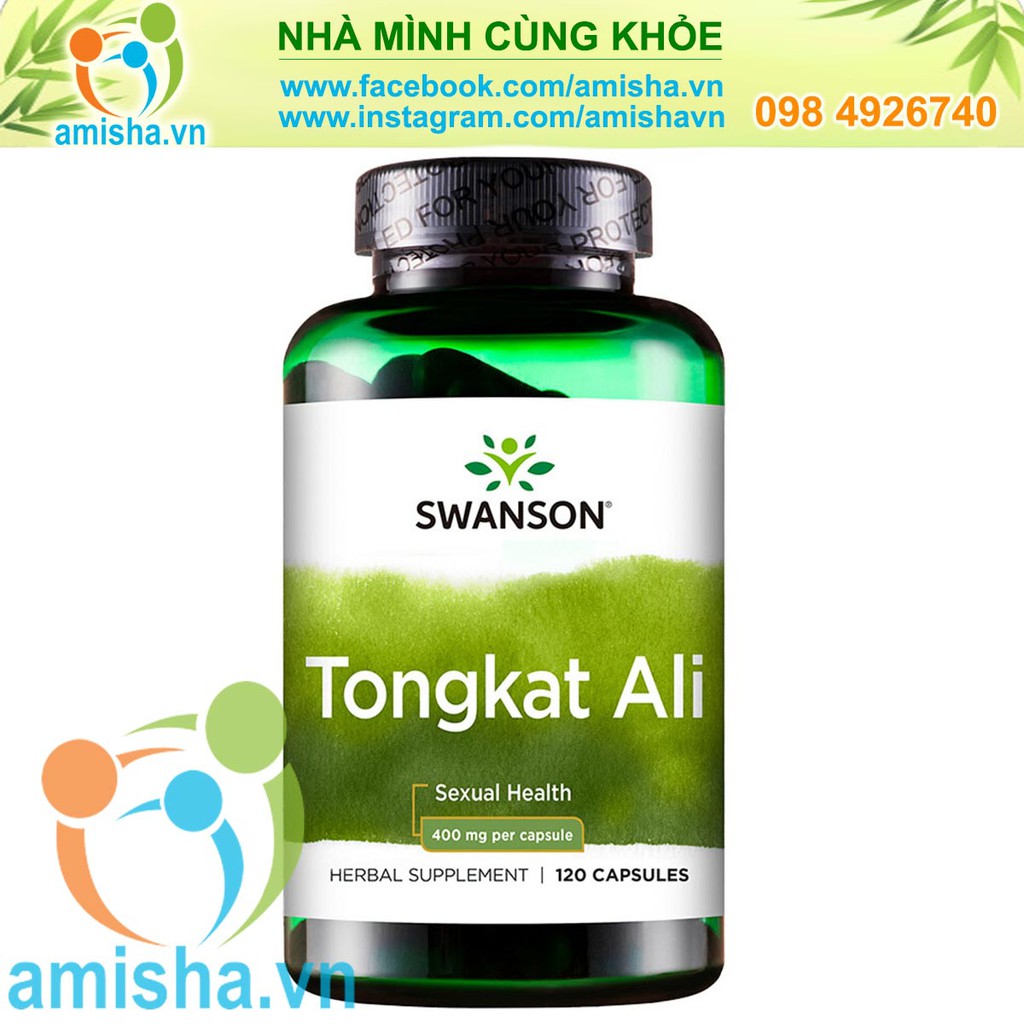 Tongkat Ali Swanson 400mg 120v USA - Tăng Cường Sinh Lý và Sức Khỏe Cho Nam Giới