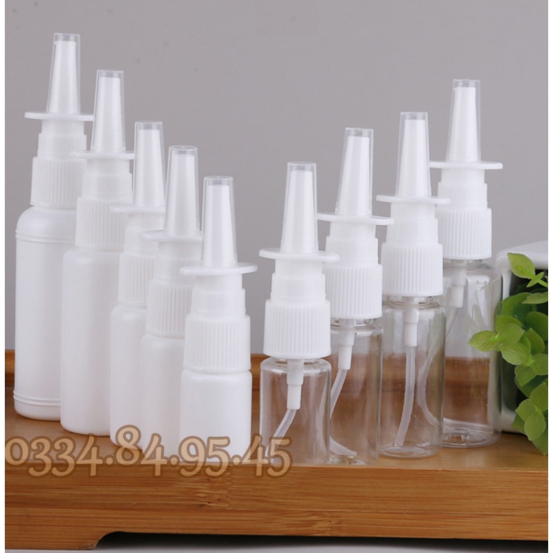 Chai rỗng xịt mũi thẳng 10ml / 20ml /30ml / 50ml - chai xịt mũi thẳng chiết dung dịch, chiết nước muối du lịch.