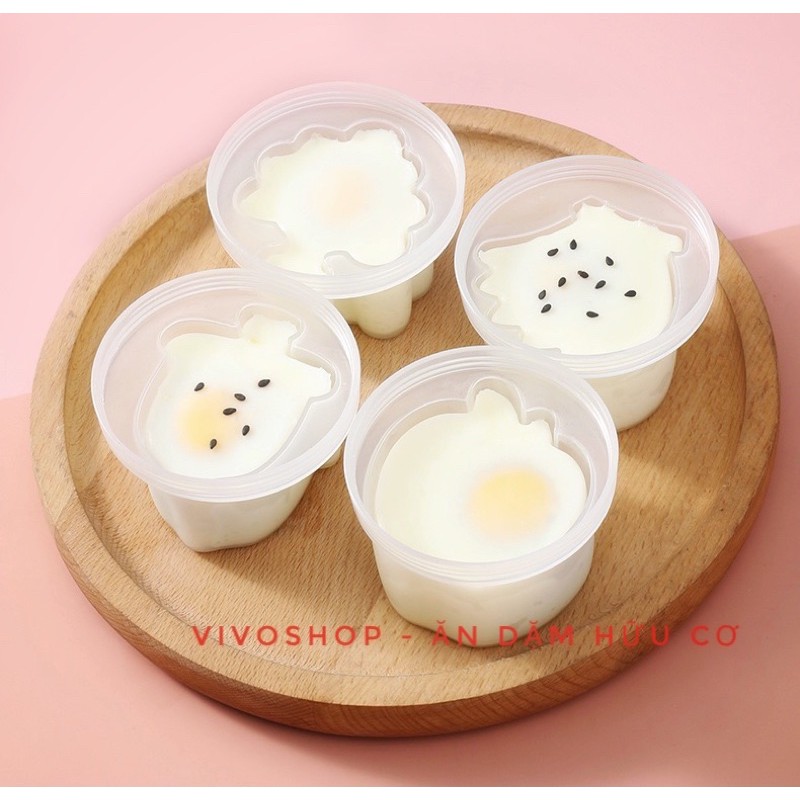 Set bộ 4 cốc làm caramen/ pudding/ trứng hấp cho bé