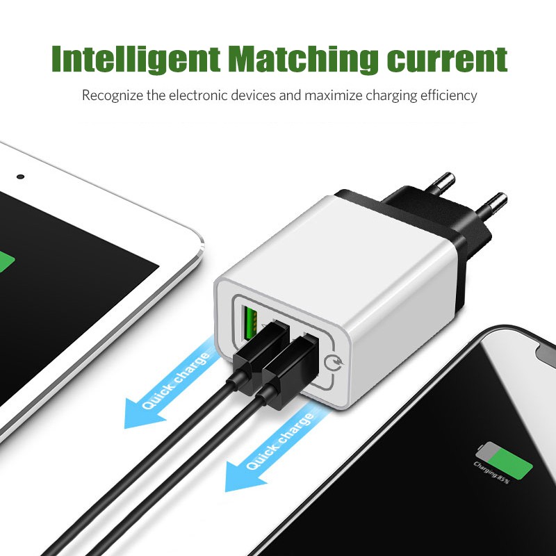 Đầu Sạc 3 Cổng Usb 5V 3A USB Charger 3 Port  Phone Charging Adapter