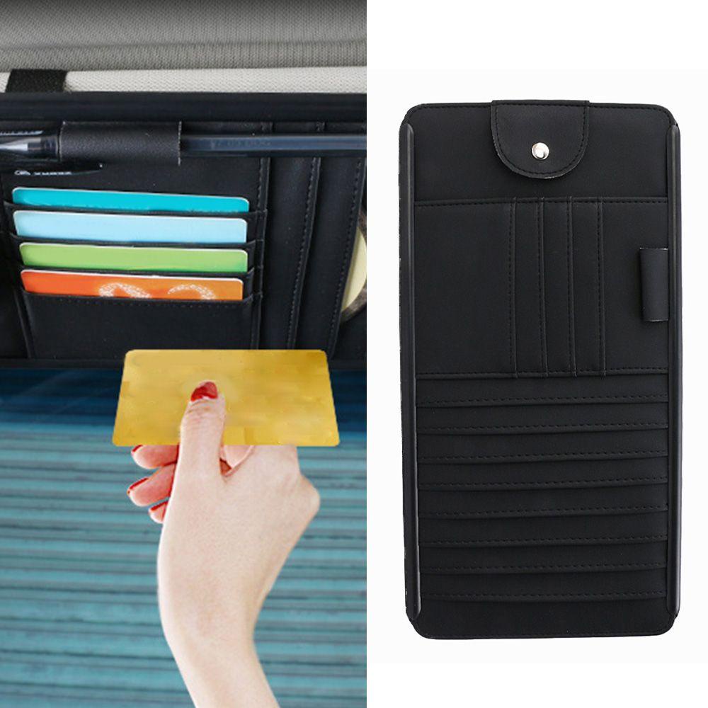Túi Đựng Thẻ Gắn Tấm Che Nắng Xe Hơi Nhiều Ngăn Tiện Lợi