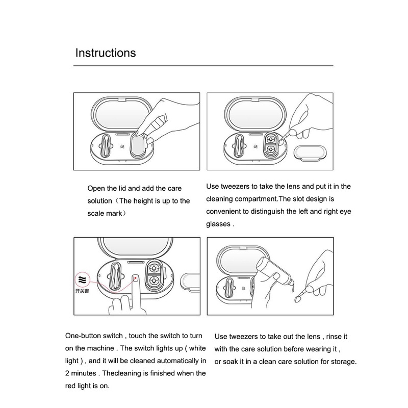 Hộp vệ sinh kính áp tròng bằng sóng siêu âm tần số cao có thể sạc lại Xiaomi chất lượng cao
