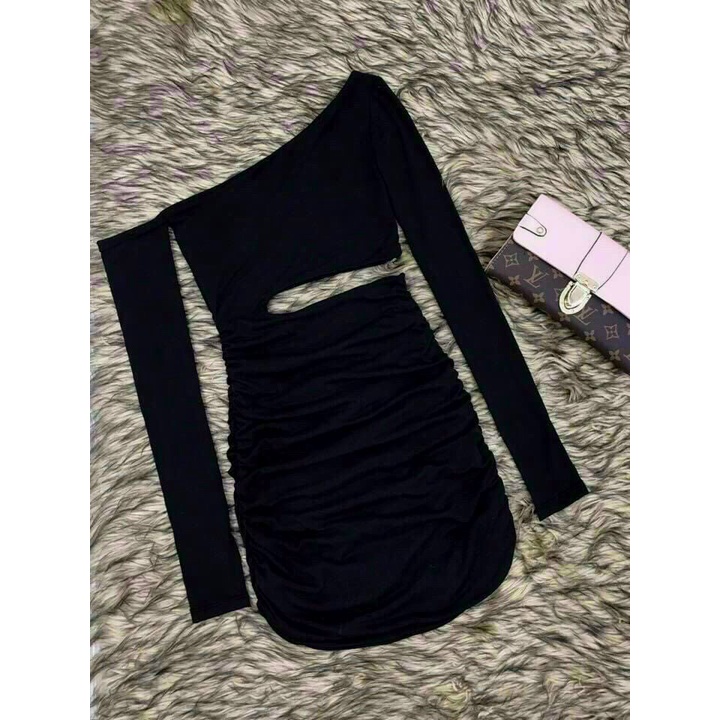 Váy đầm nữ đầm body tay dài khoét eo sang chảnh