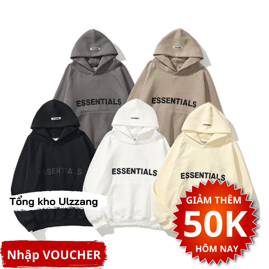 Áo Hoodie Essentials Chất Nỉ Bông Cao Cấp Dày Dặn
