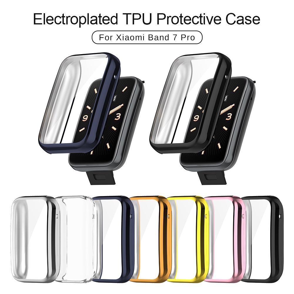 Ốp Điện Thoại Kính Cường Lực Viền TPU Bảo Vệ Màn Hình Cho Xiaomi Band 7 Pro Mi Band7pro Miband