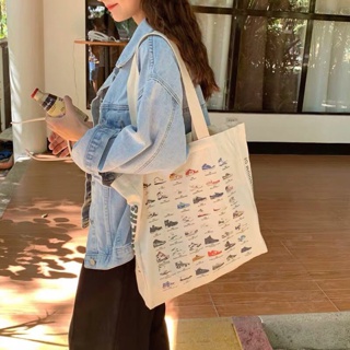 Túi Tote Canvas Ulzzang Sneakers And Cameras