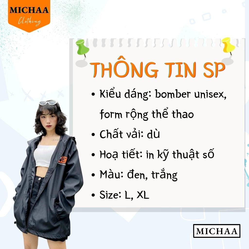 Áo Khoác Dù SWE LOGO Nam Nữ Ulzzang Unisex Kiểu Form Rộng 2 Lớp Jacket - MICHAA
