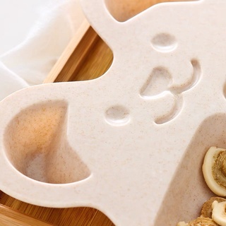 Khay ăn dặm, muỗng, dĩa lúa mạch 3 món cho bé Khay ăn dặm BLW cho bé ăn dặm