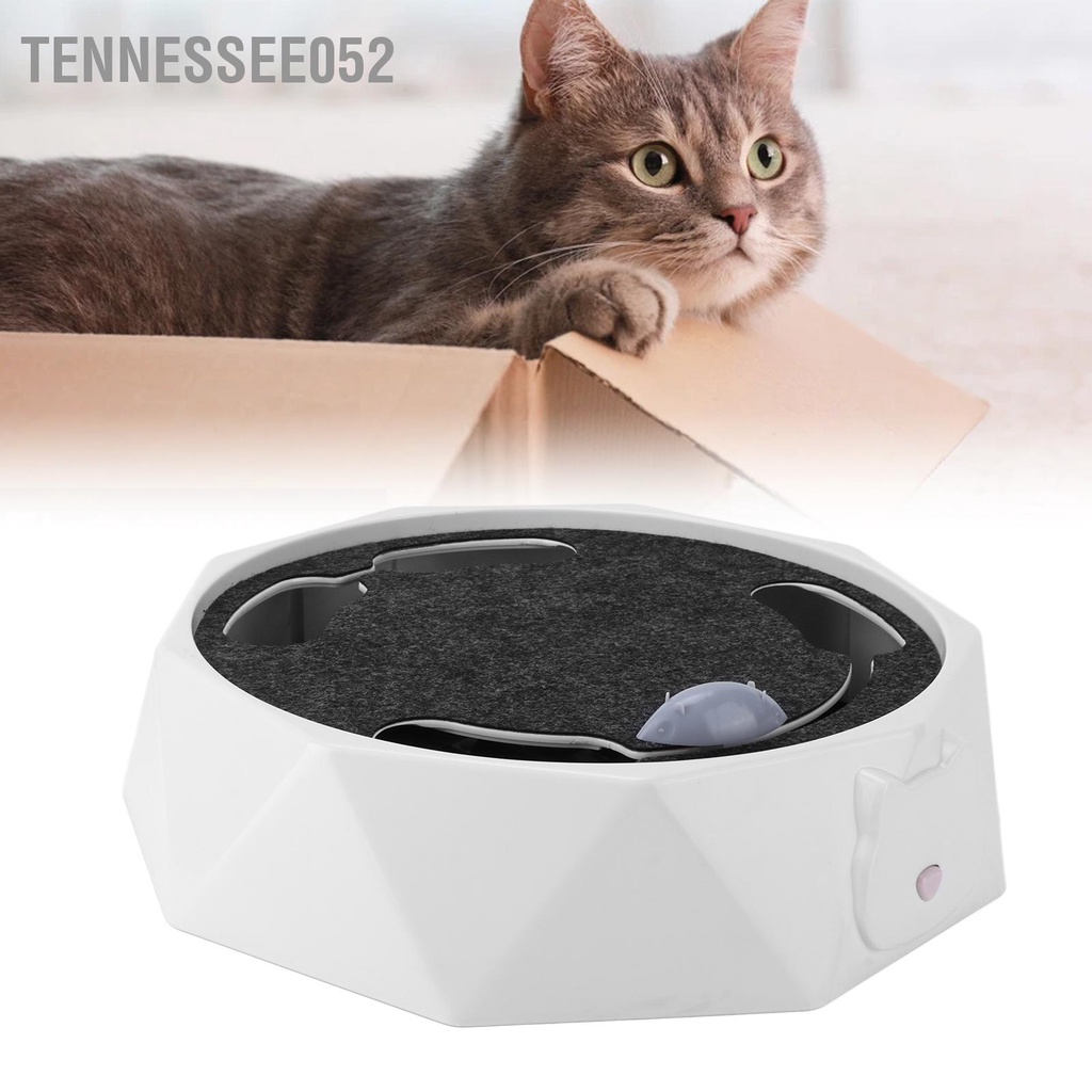 [Hàng Sẵn] Đồ chơi mèo điện có chuột chạy và tấm lót nỉ cho bài tập huấn luyện săn【Tennessee052】